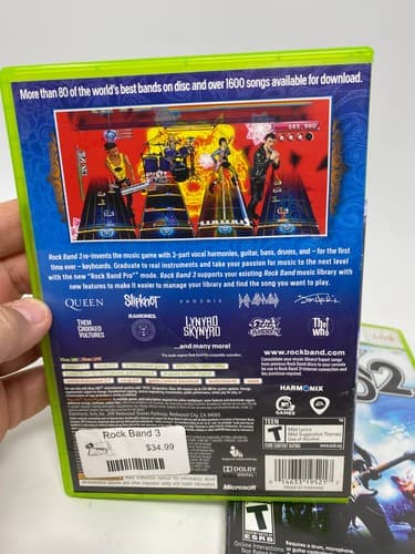 Rock Band 1 and 2 (Microsoft Xbox 360, 2007) Bundle Lot of 2 Tested Working — photo 6