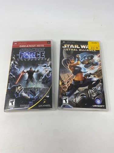 Star Wars PSP Game Lot The Force Unleashed & Lethal Alliance CIB Complete