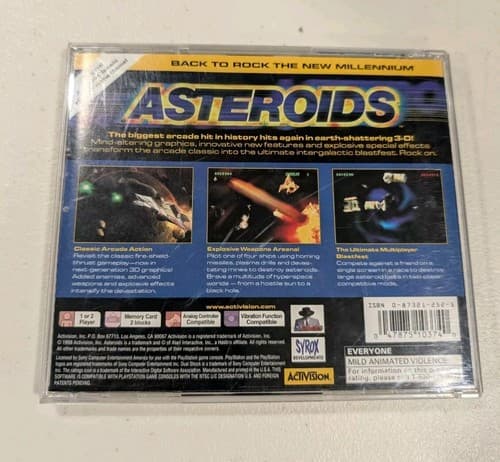 Asteroids PS1 (Sony PlayStation 1, 1998) Complete W/ Manual — photo 2
