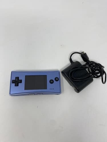 Nintendo Game Boy Micro GBM - Blue + AC Charger Collectors Condition US Seller
