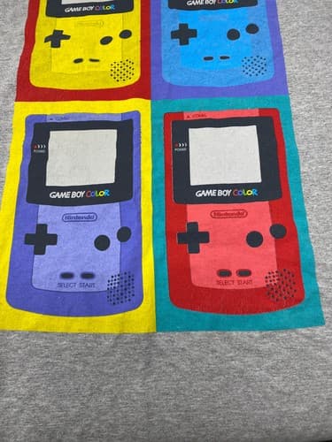 Nintendo Game Boy Color Retro Graphic T-Shirt Light Gray Size M Used — photo 4