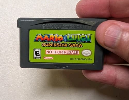 Mario & Luigi Superstar Saga Not For Resale NFR GBA Game Boy Advance Cart Tested