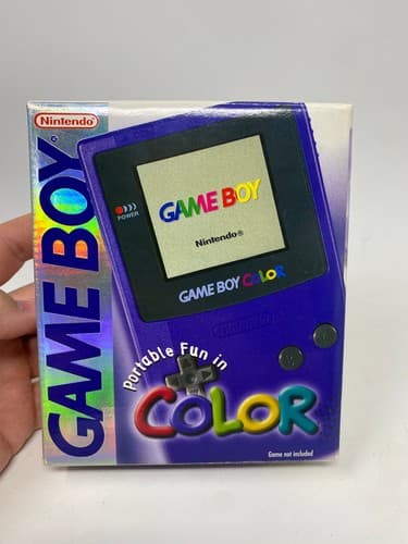 Nintendo Gameboy Color GBC Grape Purple Handheld System CGB-001 w/box