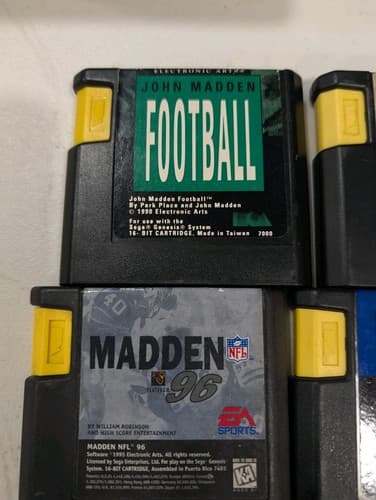 Lot of 5 John Madden Football Games - Original, 93, 94, 95 & 96 Sega Genesis — photo 4
