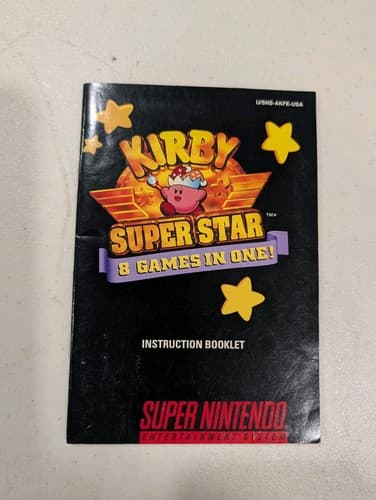 INSTRUCTION BOOKLET MANUAL ONLY Kirby Super Star ☆☆ (No game) Nintendo SNES