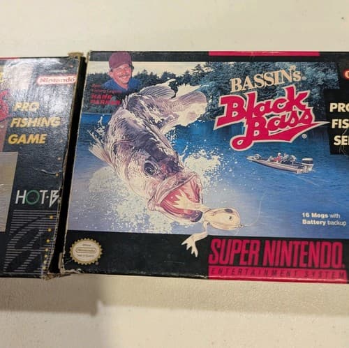 Lot Of 2 SNES Fishing Games Complete CIB Tested - Black Bass, Bassin's & Super — photo 4