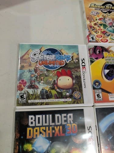 Lot Of 10 Nintendo 3DS Games - Tested - Pac-man, Sushi, Noir, Rex, Scribblenauts — photo 6