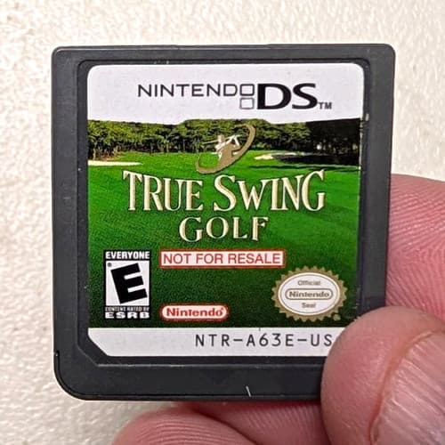 True Swing Golf (Nintendo DS) Not for Resale NFR Kiosk Demo Cart, tested