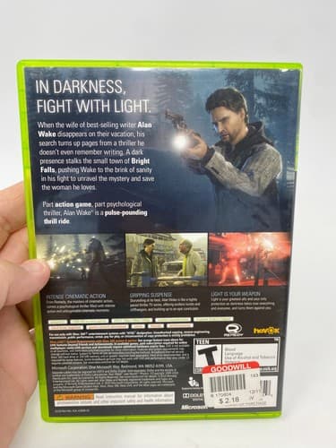 Microsoft Alan Wake Xbox 360 Action Adventure Psychological Thriller Employee — photo 5