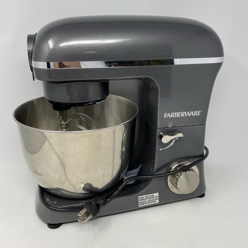 Farberware 5 Quart 600W 6-Speed Professional Stand Mixer with Beater, Dough Hook