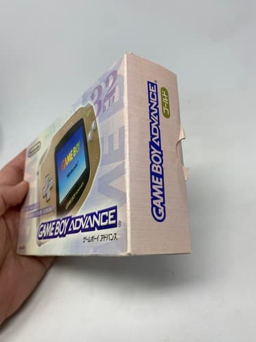 Nintendo Gameboy Advance console Gold Japan GBA w/box & Insert — photo 2