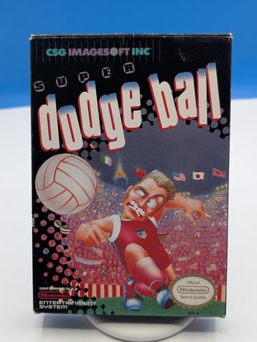 Super Dodge Ball (Nintendo NES, 1989) Authentic Cartridge & Box Manual, Tested — photo 2
