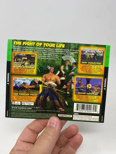 Tekken 3 - Sony Playstation 1 PS1 - Back Artwork ONLY Greatest Hits — photo 2