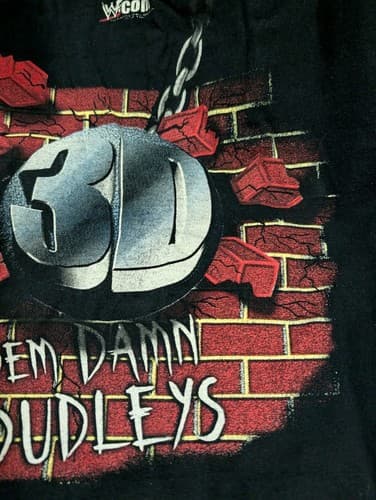 Dudley Boyz 3D Death Drop Dem Damn Dudley T-Shirt XL/2XL? WWF Vintage Authentic — photo 9