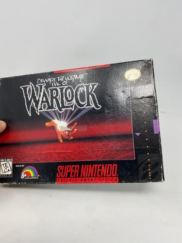 Beware the Ultimate Evil of Warlock SNES Cart & Box Only Super Nintendo — photo 3