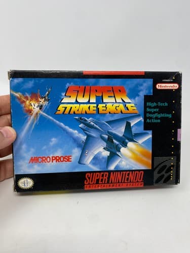 Super Strike Eagle (Super Nintendo Entertainment System, 1993) Cart & Inserts