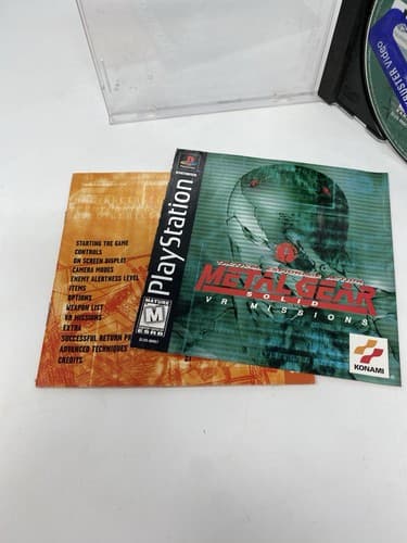 Metal Gear Solid VR Missions PlayStation 1 PS1 Disc And Manual No Back Art READ — photo 7
