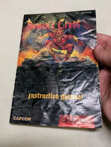 SNES Super Nintendo Demons Crest Instruction Booklet Manual Only Rare — photo 3