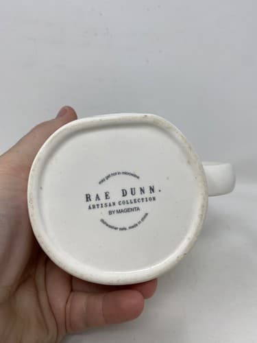 NEW Rae Dunn HERS Mug Cup - Red Inside And Text Color Magenta Artisan Collection — photo 8