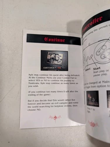 Nosferatu Super Nintendo SNES Manual Only Rare — photo 6