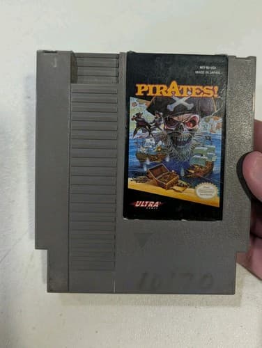 Pirates Nintendo NES Game Cartridge Tested and Working - Label Damage