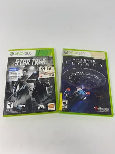 XBOX 360 Star Trek & Star Trek Legacy Game Bundle Lot Ships FAST