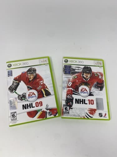 Lot of 2 Xbox 360 Games NHL 2009 2010 CIB Complete In Box