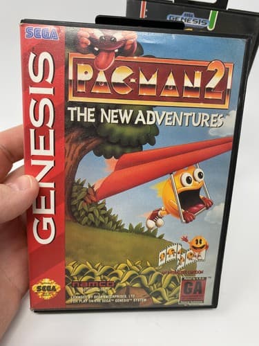 Ms. Pac-Man & Pac-man 2 SEGA Genesis Tested Authentic CIB & Game and Case — photo 2