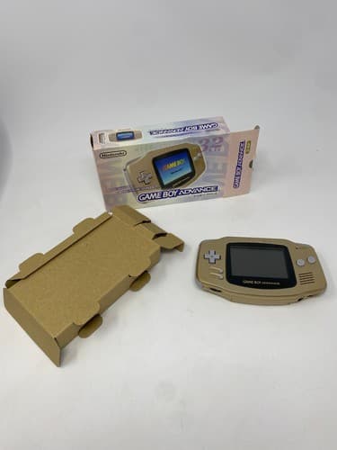 Nintendo Gameboy Advance console Gold Japan GBA w/box & Insert — photo 8