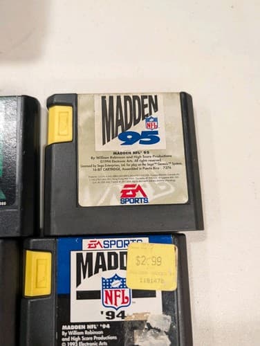 Lot of 5 John Madden Football Games - Original, 93, 94, 95 & 96 Sega Genesis — photo 5