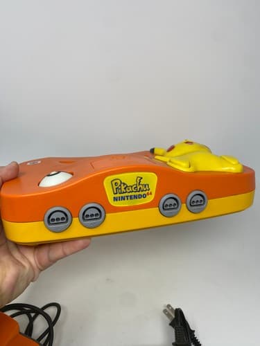Nintendo 64 Pokemon Pikachu Limited Edition Orange/Yellow Console w/ Controller — photo 2