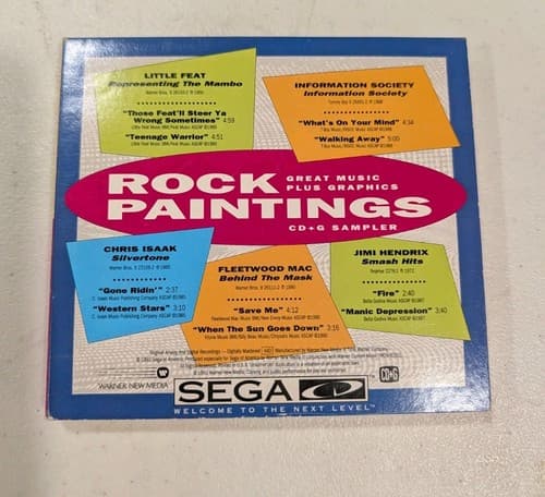 Rock Paintings & Hot Hits Music ( Sega CD, 1992 ) With Case