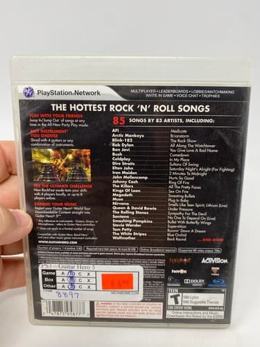 Guitar Hero 5 - Sony PlayStation PS3 - Disc Case & Insert Tested working — photo 5