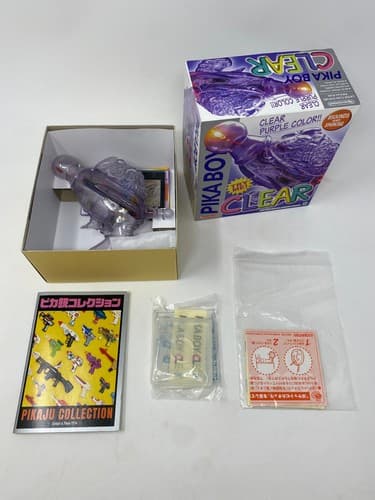 Vintage 90s Bootleg Pokemon Pika Boy Space Gun Toy Clear Atomic Purple Boxed NOS — photo 9