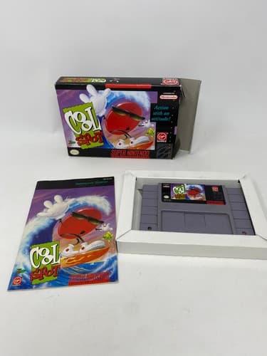 Cool Spot Super Nintendo CIB Complete SNES Cart Box & Manual Tested — photo 9