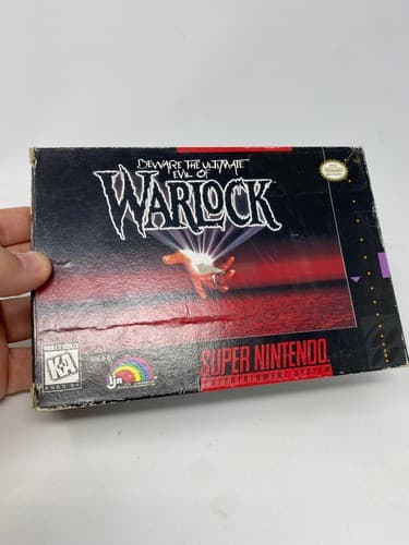 Beware the Ultimate Evil of Warlock SNES Cart & Box Only Super Nintendo — photo 2