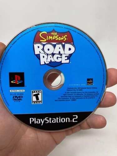 The Simpsons Road Rage PlayStation 2 Disc Only Tested Working Black Label PS2