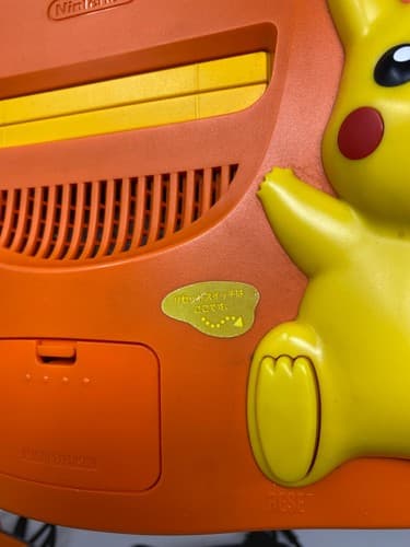Nintendo 64 Pokemon Pikachu Limited Edition Orange/Yellow Console w/ Controller — photo 4