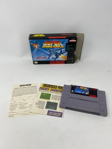 Super Strike Eagle (Super Nintendo Entertainment System, 1993) Cart & Inserts — photo 7