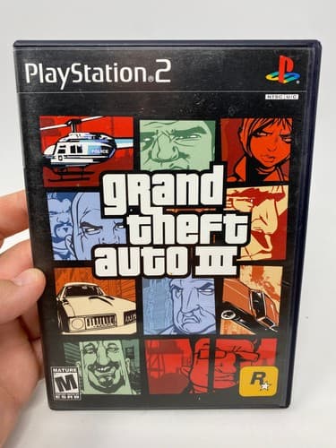 Grand Theft Auto III-GTA 3-Playstation 2-PS2-CIB w/Map & Manual-Tested