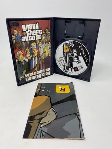 Grand Theft Auto III-GTA 3-Playstation 2-PS2-CIB w/Map & Manual-Tested — photo 7
