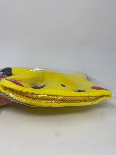 Pokemon Pikachu Plush Costume Hat Cap Yellow Embroidered Face Black Tipped Ears — photo 5