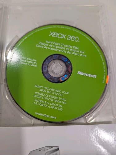 Xbox 360 Hard Drive Transfer Disc Only W/Original Sleeve With Printed Diagram On — photo 2