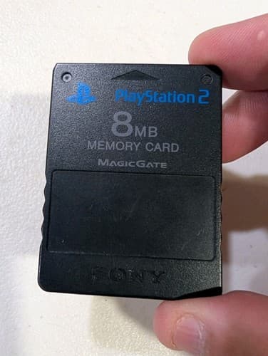 SONY PS2 8MB MEMORY CARDS - PlayStation 2, OEM Lot of 2 Black — photo 3