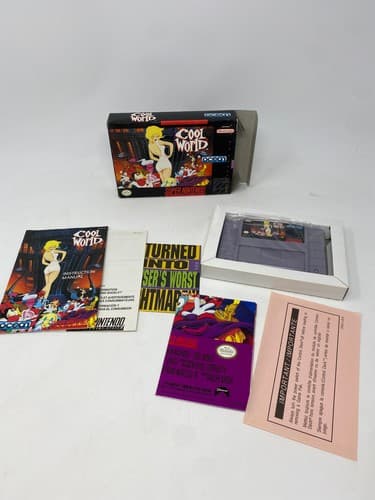 Cool World Super Nintendo SNES CIB Complete w/ registration poster inserts NICE — photo 8