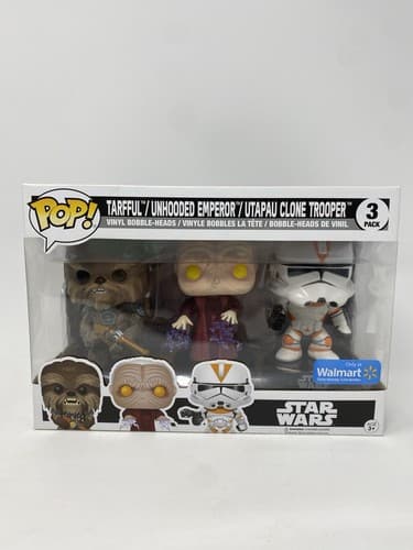 FUNKO POP STAR WARS TARFFUL EMPEROR UTAPAU CLONE TROOPER 3 PACK WALMART