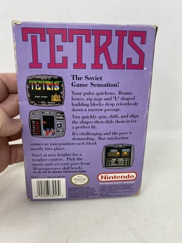 Tetris NES Nintendo Entertainment System CIB Game Box Manual & Case Ships Fast — photo 5