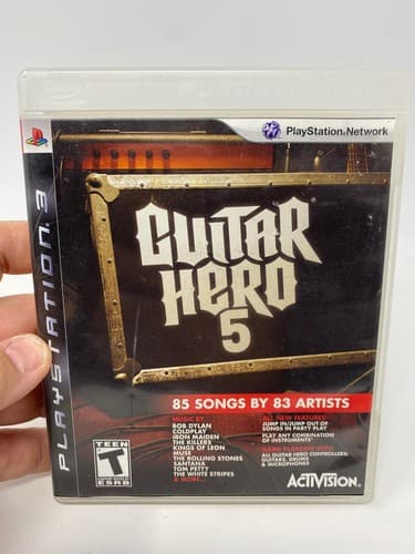 Guitar Hero 5 - Sony PlayStation PS3 - Disc Case & Insert Tested working