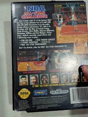 NBA All-Star Challenge (Sega Genesis) CIB COMPLETE Tested — photo 3