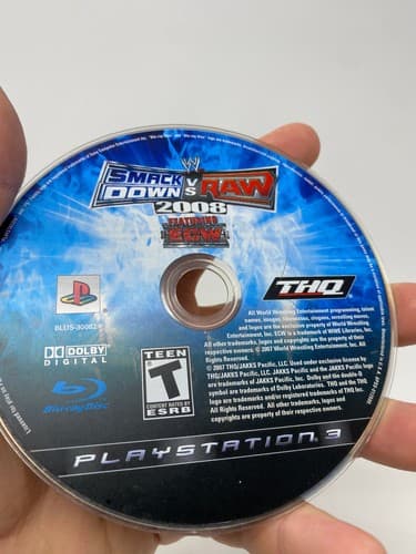 WWE SmackDown vs. Raw 2008 Featuring ECW PlayStation 3 Video Game PS3 Disc Only — photo 2